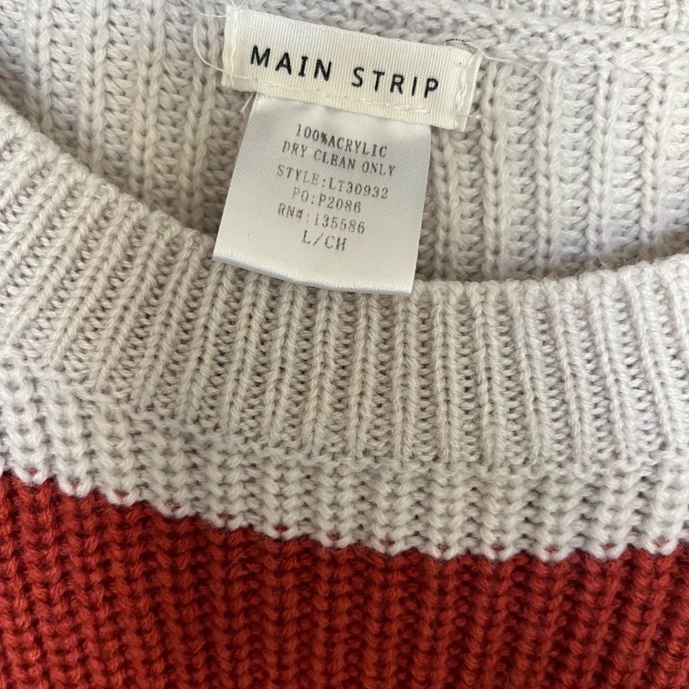 Vintage 90s/00s Striped Multicolor Sweater with pockets - Picture 3 of 3